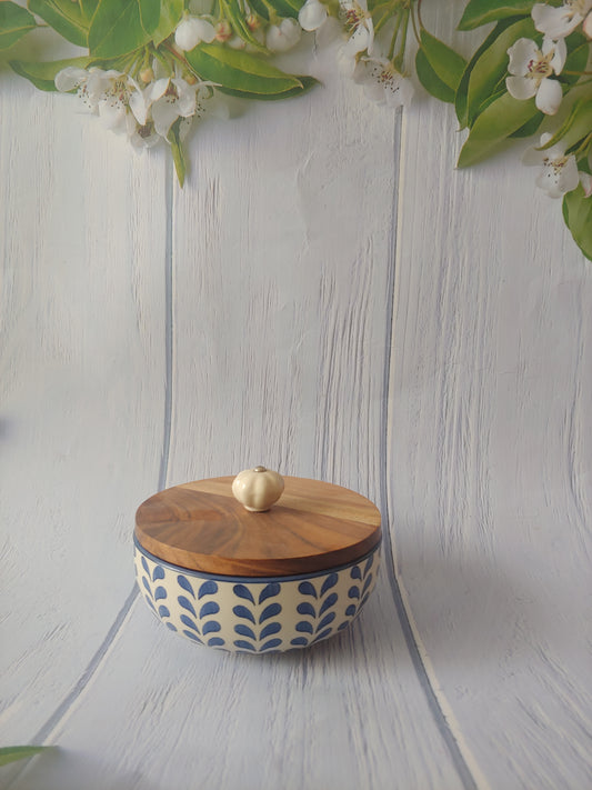 Handpainted Leaf Designer Serving Bowl