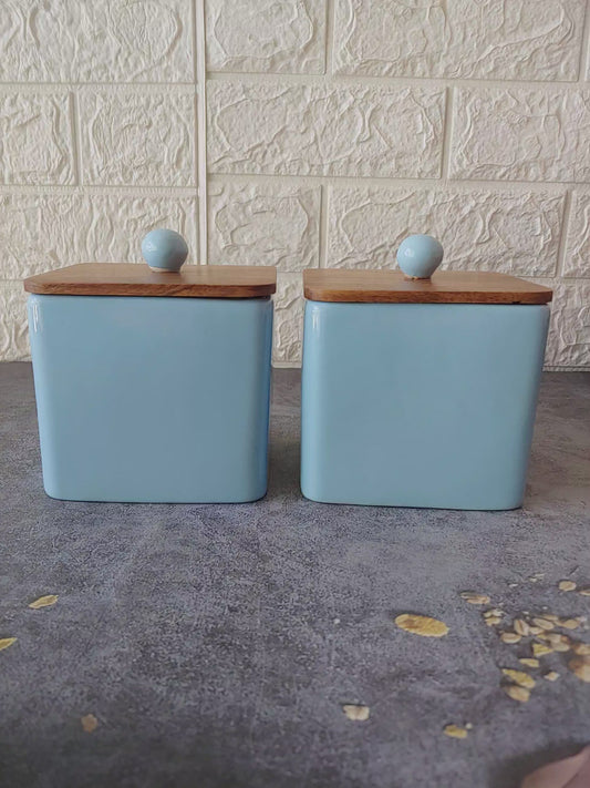 Sky Blue Gemstone Airtight Ceramic Storage containers