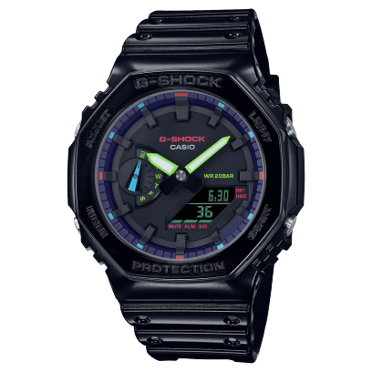 G-Shock Mens Rainbow Carbon Core 200m - GA-2100RGB-1M