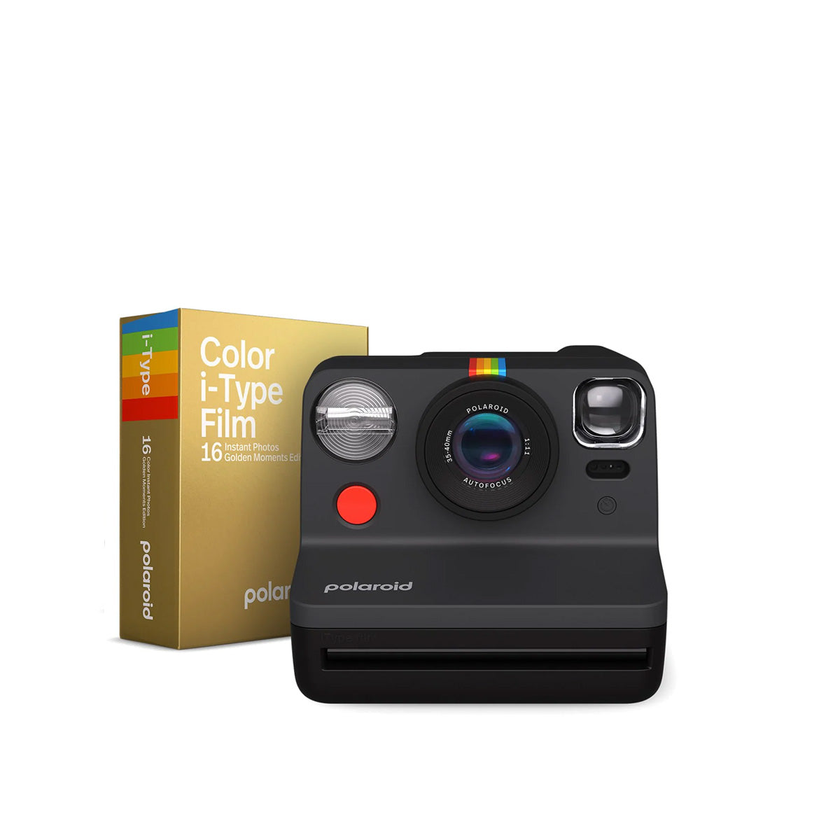 Polaroid Now - Generation 2 i-Type Instant Camera Everything Box - Golden Moments - Black