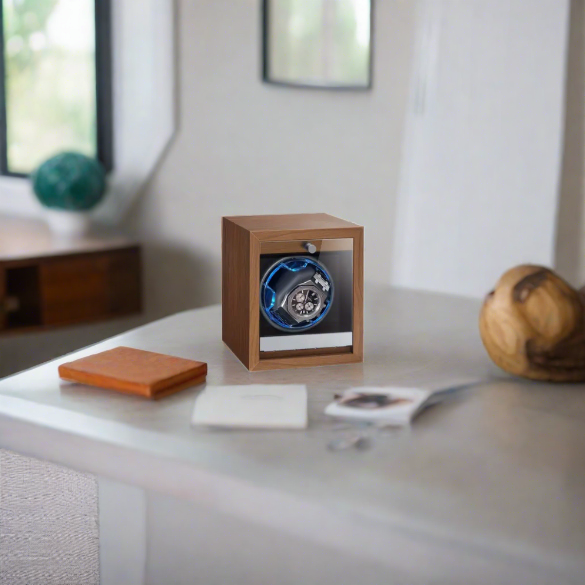 Single Automatic Watch Winder Box - Wood