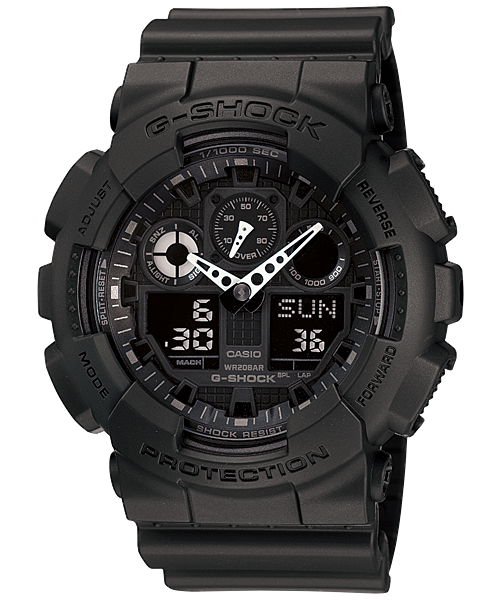 G-Shock Mens 200m Standard - GA-100-1A1DR