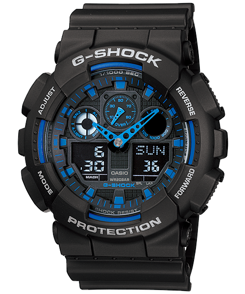 G-Shock Mens 200m Standard - GA-100-1A2DR