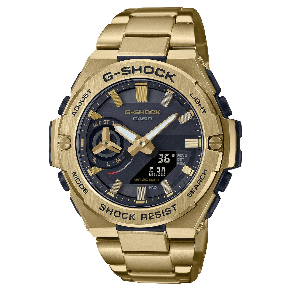 G-Shock Mens 200m G-Steel Carbon Core Bluetooth Solar - GST-B500GD-9ADR