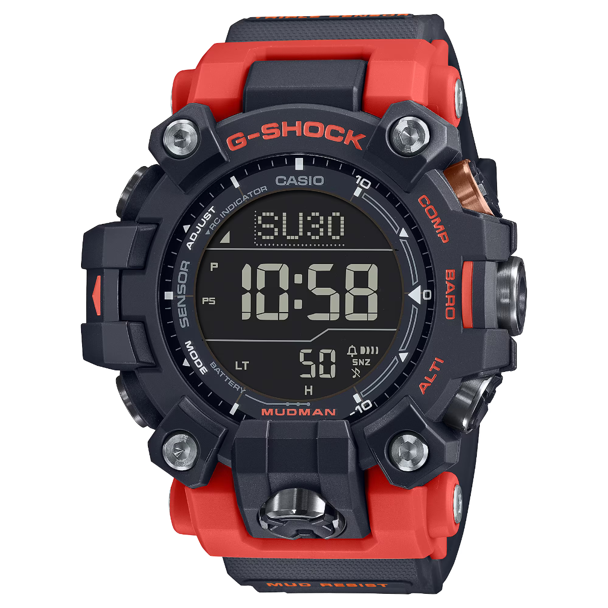 G-Shock Mens 200m Mudman Triple Sensor Solar - GW-9500-1A4DR