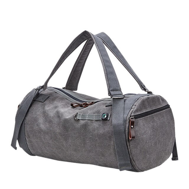 grey holdall bag