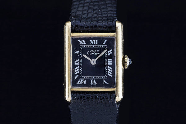 cartier tank black