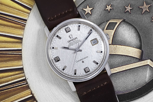 omega constellation linen dial