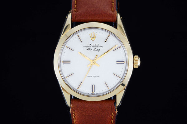 rolex air king leather