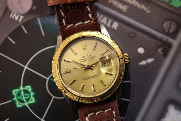 rolex turn o graph gold