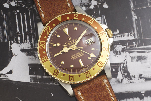 rolex root beer leather strap