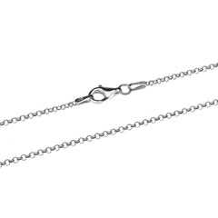 An Italian sterling silver chain in the rolo style by Himalayan Gems.