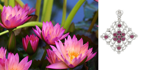 Water lily and ruby