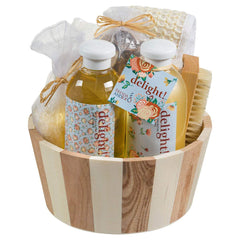 Floral Delight Home Spa Massage and Reflexology Bath and Body Kit Gift Set