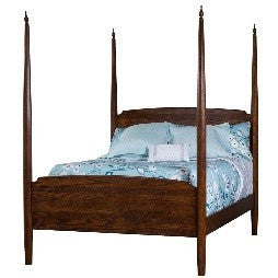 Solid wood pencil post bed