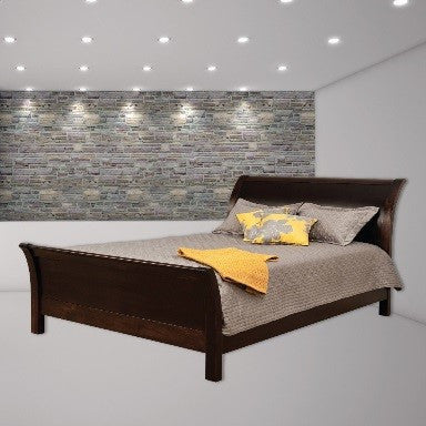Modern Hardwood Sleigh Bed