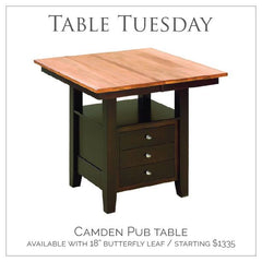 Amish Tables Camden Solid Wood Pub Tables