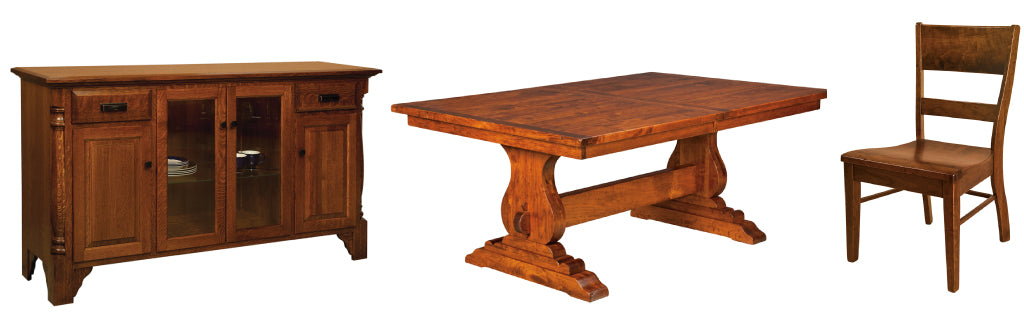 rustic wood dining sets
