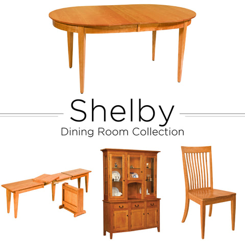 Amish made hardwood shelby dining room set