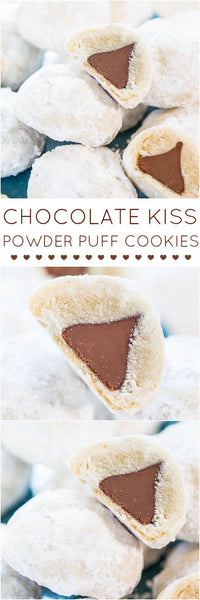 Chocolate Kiss Powder Puff Cookies