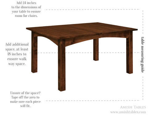 dining room table measuring guide