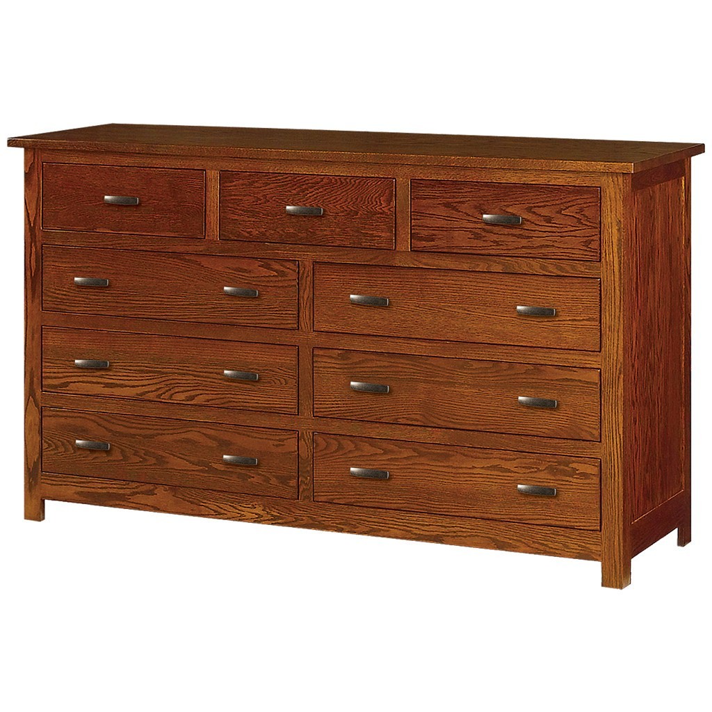 Flush Mission 9 Drawer Dresser Amish Bedroom Dressers Amish Tables