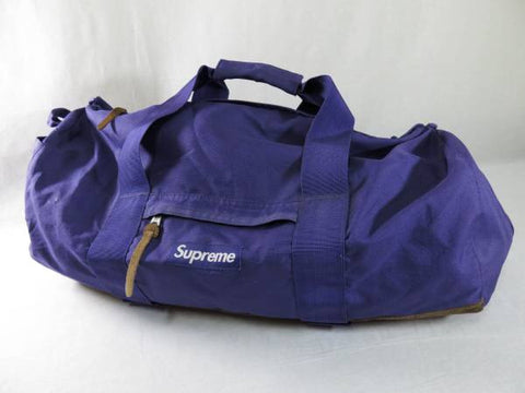 purple supreme duffle bag