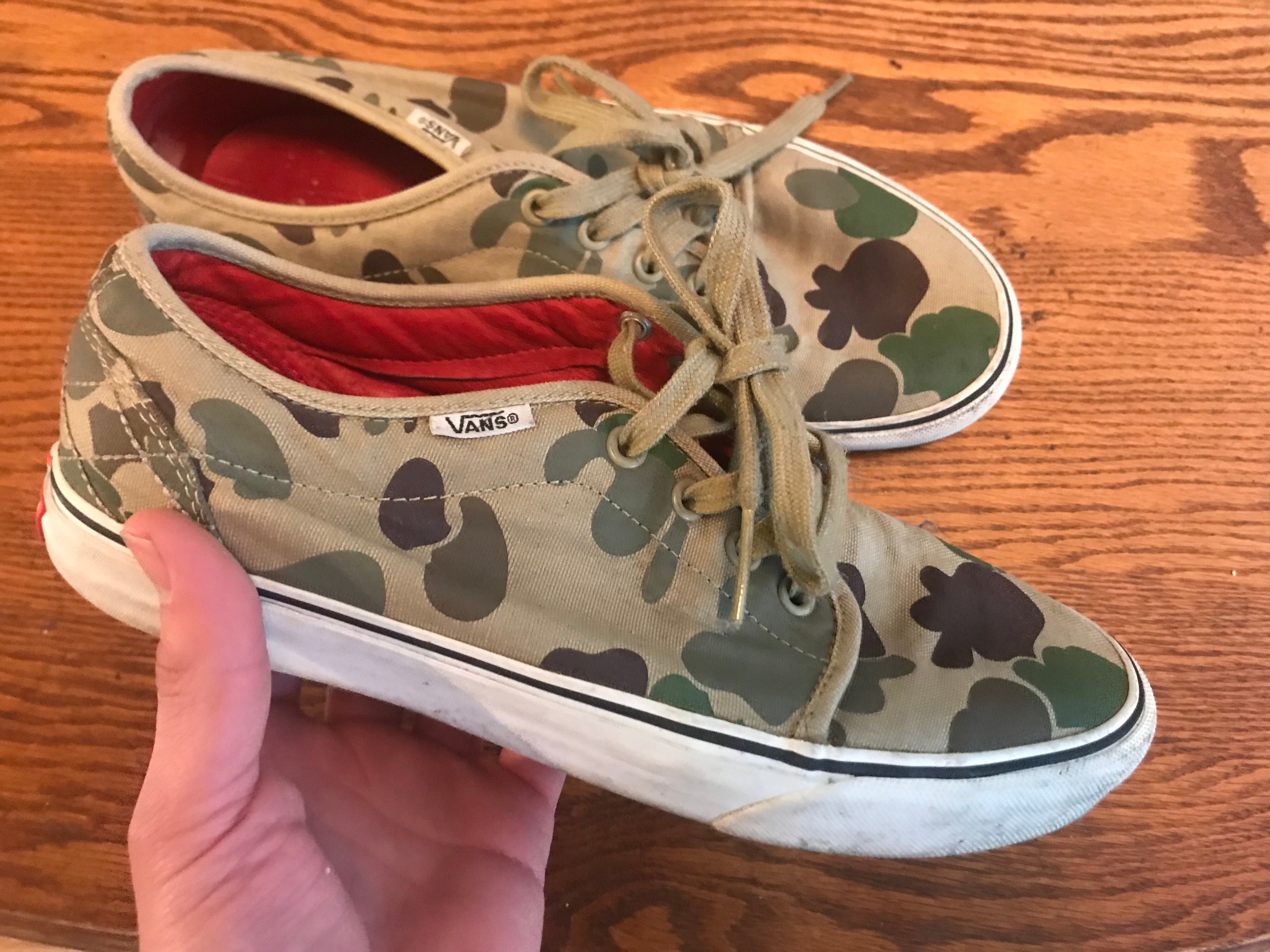 camo supreme vans