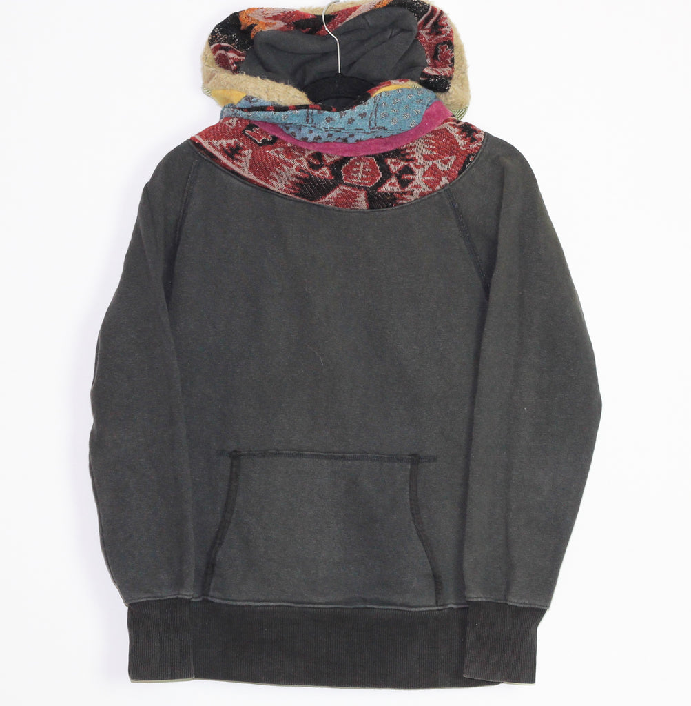 Kapital multi fabric shawl hoodie Small