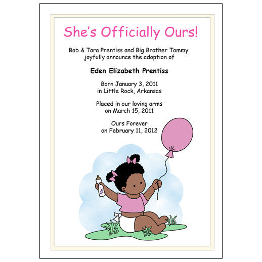 adoption birth announcements