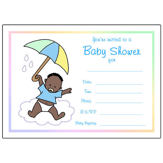 umbrella baby shower invitations