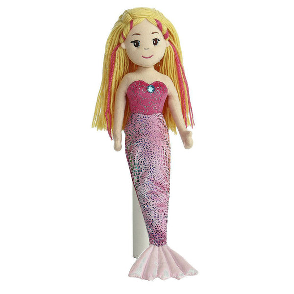 Aurora Plush Mermaid Doll Blonde Mandys Moon Personalized Gifts