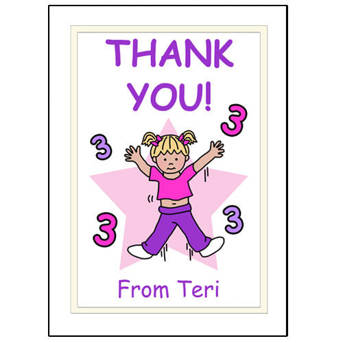 Children S Thank You Note Cards Digital Printable Elephant J S Graphics