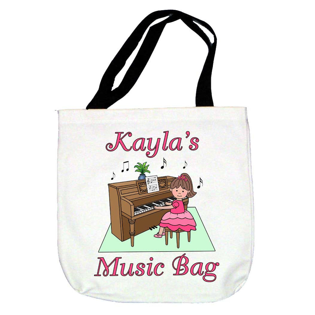Piano Girl Music Tote Bag – Mandys Moon Personalized Gifts