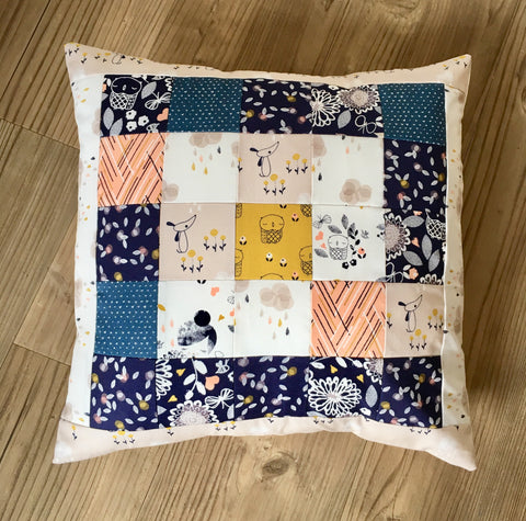 Beginners Patchwork Tutorial Simple Patchwork Cushion Fabric Punk