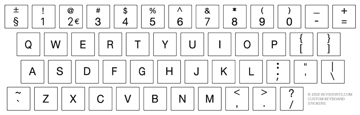 keyboard reference small