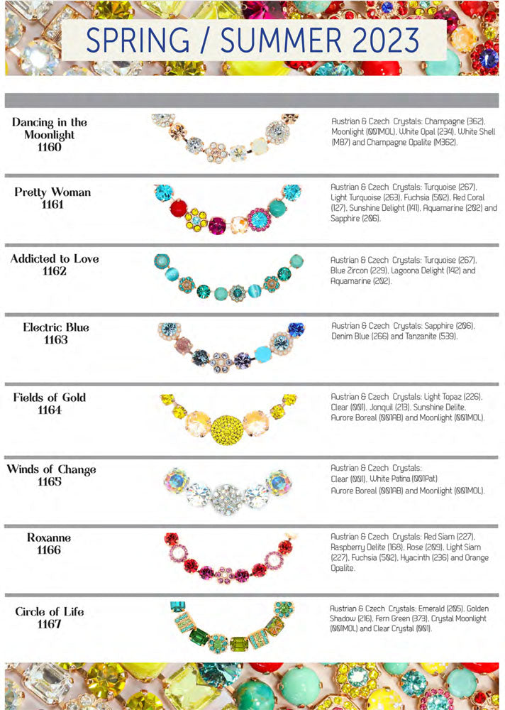 Mariana Jewelry Dancing in the Moonlight Catalog Crystal Bracelets, Earrings, Necklaces, Rings