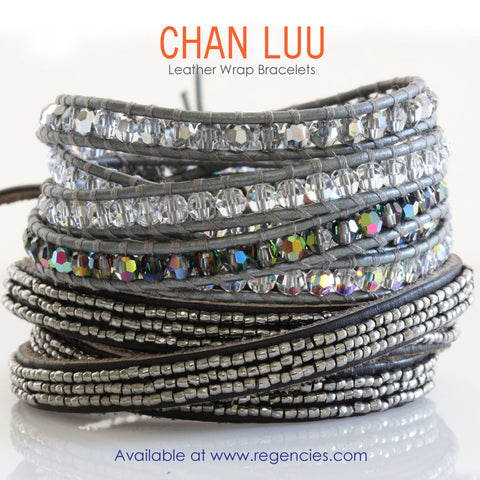  Chan Luu EFI Seed Beaded Triple Wrap Leather Bracelets