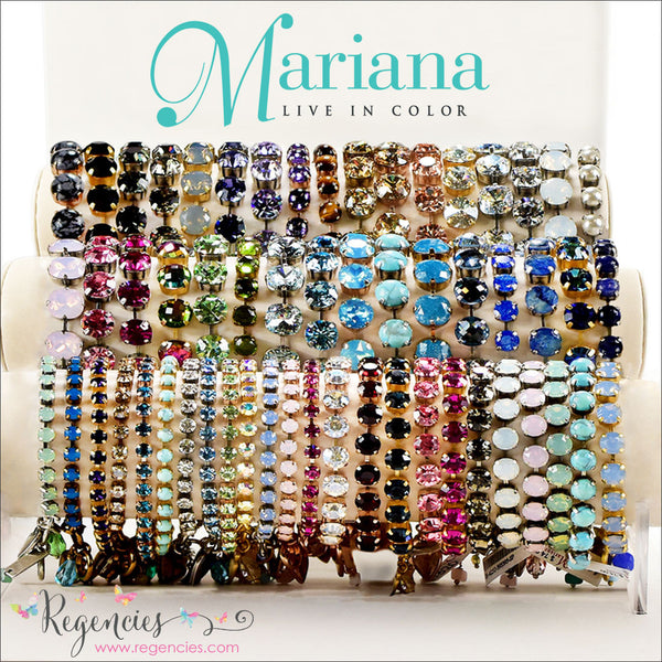 Mariana Swarovski Gemstone Bracelets Colorful Stack