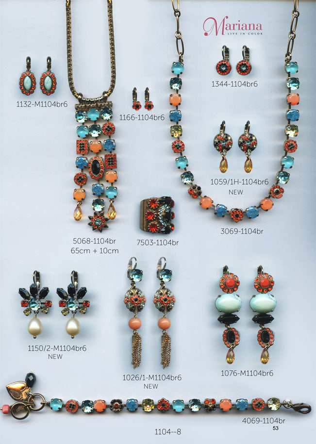 Mariana Jewelry Carribean Life Coral Turquoise Colorful Swarovski Bracelets Earrings Necklaces Catalog Page 8