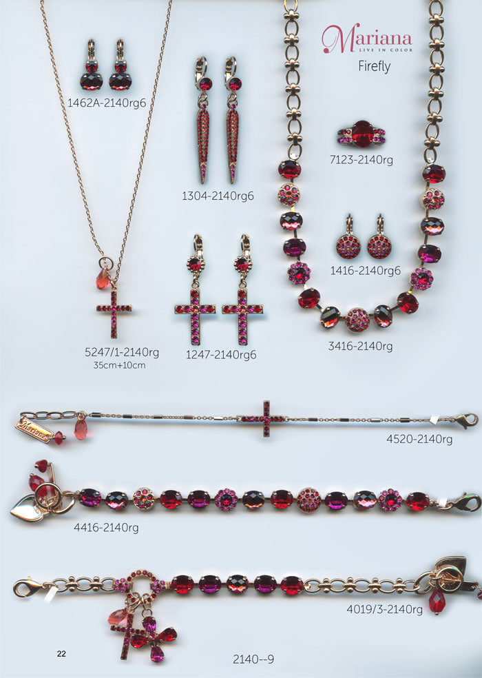 Mariana Jewelry Nature Catalog Swarovski Bracelets, Earrings, Necklaces, Rings Firefly Red Pink Page 3