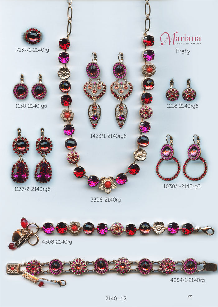 Mariana Jewelry Nature Catalog Swarovski Bracelets, Earrings, Necklaces, Rings Firefly Red Pink Page 4