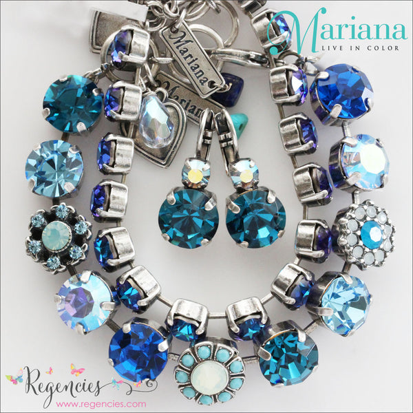 Mariana Swarovski Turquoise Aquamarine Caribbean Blue Crystal Bracelets 