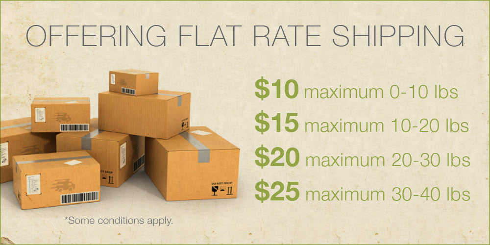 Offering Flat Shipping Rates.