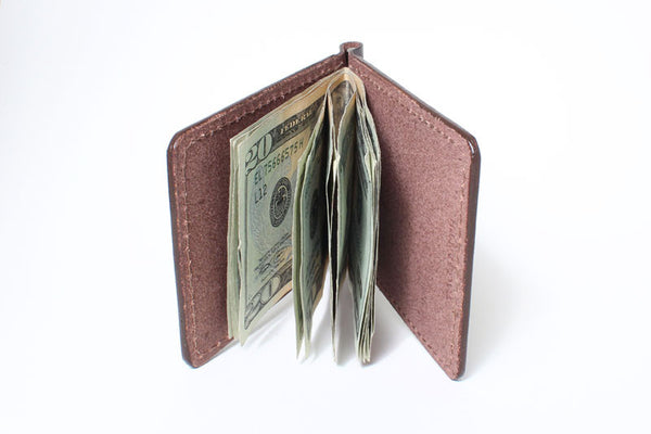 Leather Money Clip Wallet - Tagsmith - Handmade Leather Goods