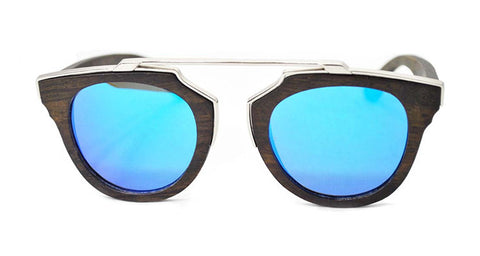 Mirrored Retro Wooden Sunglasses