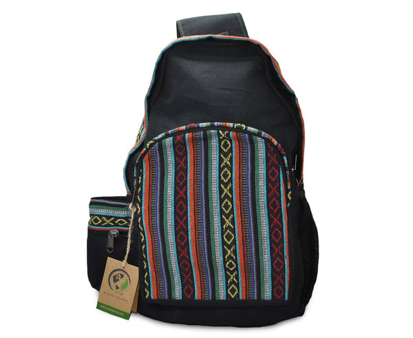 Mato Canvas Boho Sling Bag Backpack Bohemian Tribal Aztec Pattern Shou - matonaturals
