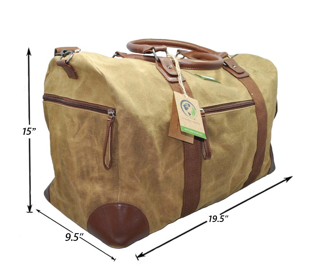 large waxed canvas duffle bag