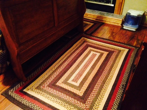 Braided rectangle rug