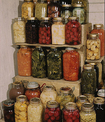 Mason jar home canned food
